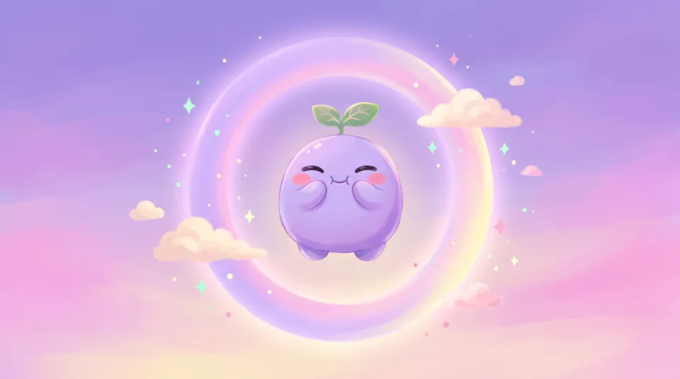 The dreamling holding its breath inside a soft ring of light
