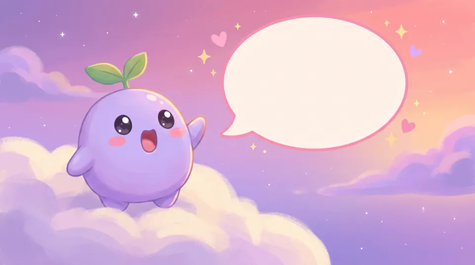 The dreamling speaking, with an empty speech bubble