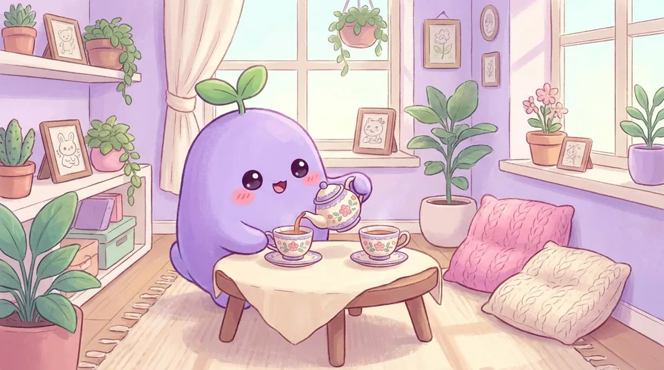 The dreamling pouring tea into two matching cups