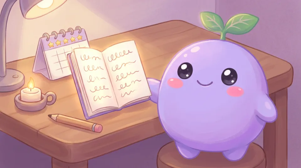 The dreamling holding up a page filled with the same glowing line